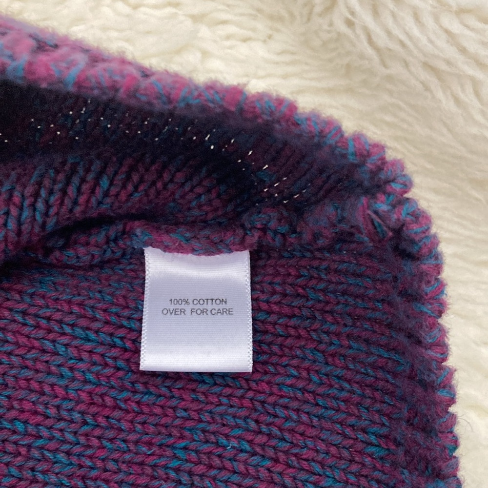 NEW Relativity 100% Cotton Cable Knit Chunky Mockneck Half Zip Sweater Size L - Picture 8 of 9